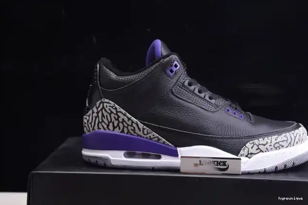 HYPE Black 3 Court CT8532-050 Jordan Air Retro Purple 0612